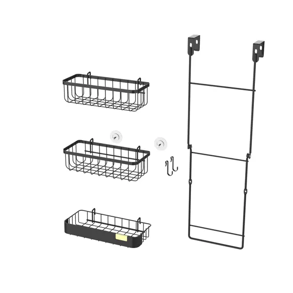Полка для душа Iddis Soul LM008WC3Bi44 навесная 3 яруса цвет черный