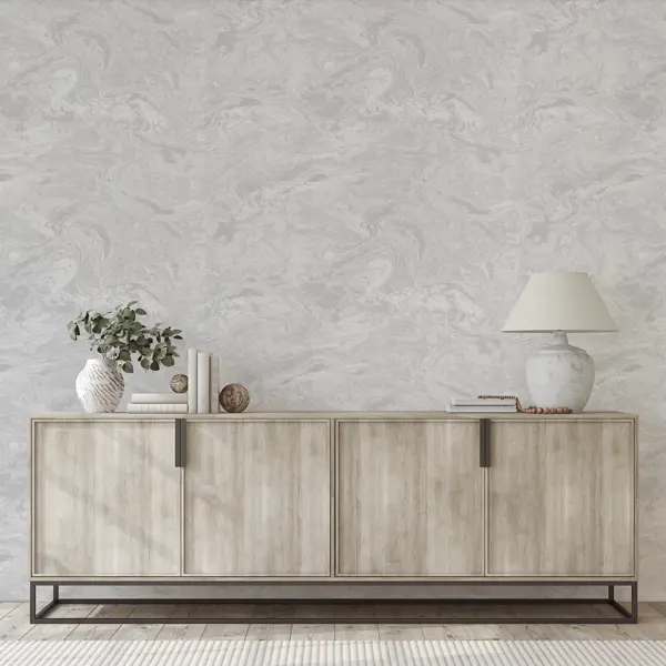 Обои флизелиновые Wall Decor Вихрь серые 1.06 м 75306-14