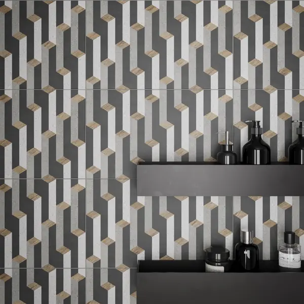 Настенная плитка Шахтинская Плитка Урбан низ 02 25x40 см 1.4 м² цвет разноцветный