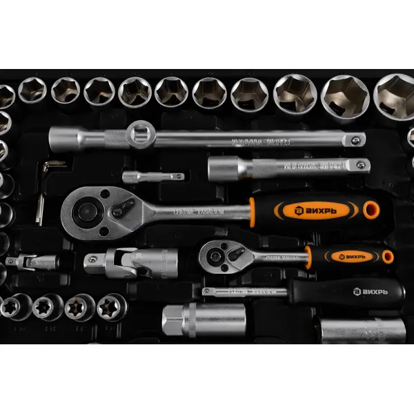 Набор ключ со сменными насадками Вихрь 900/73/6/7/17, 108 шт.