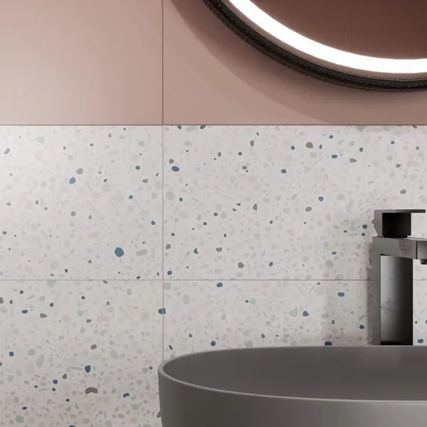 Настенная плитка KREAFORTA Mersey Terrazzo 20x40 см 1.62 м² матовая цвет разноцветный