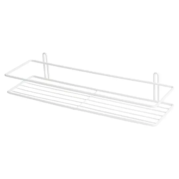Полка для ванной Proffero 1 ярус прямая сталь цвет белый