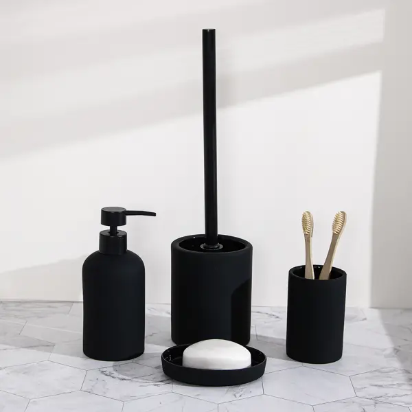 Стакан для зубных щёток Iddis Universal Black LMUBC00i45 керамика цвет черный