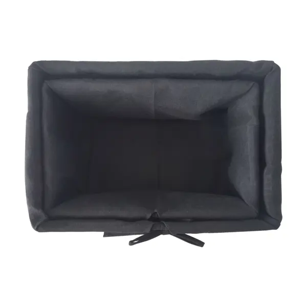 Корзина для хранения 34x24x15 см, 30x20x13 см полиэстер цвет черный 2 шт
