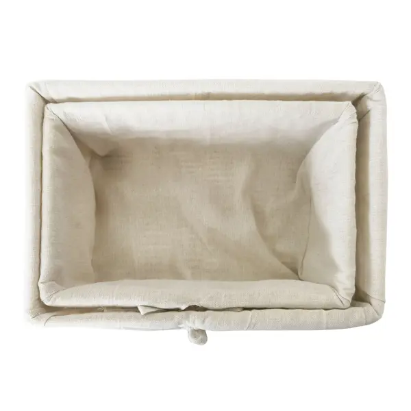 Корзина для хранения 34x24x15 см, 30x20x13 см полиэстер цвет белый 2 шт
