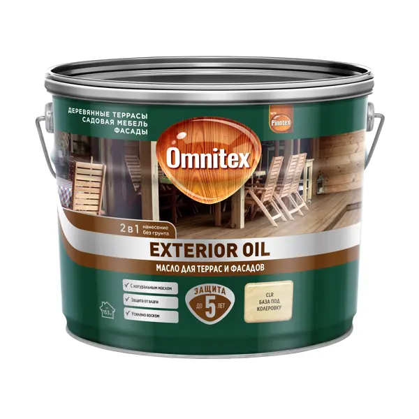 Защитное масло универсальное Omnitex Exterior Oil цвет прозрачный 9 л