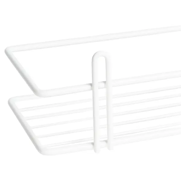 Полка для ванной Proffero 1 ярус прямая сталь цвет белый