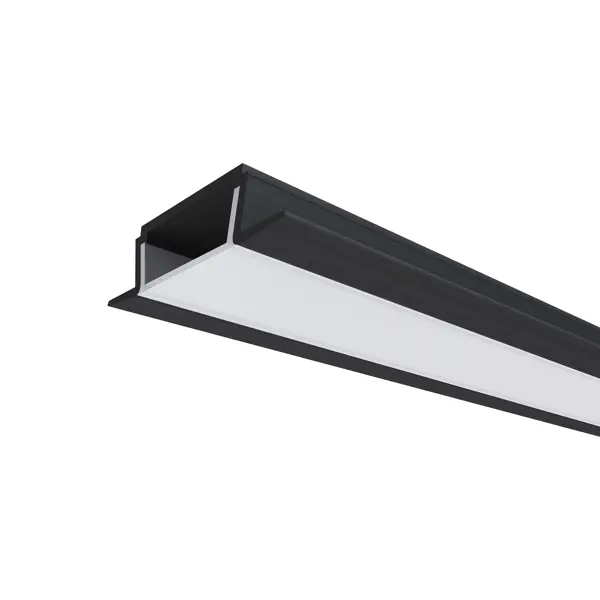 Профиль Apeyron для светодиодной ленты алюминиевый 10 мм 2 м встраиваемый цвет черный