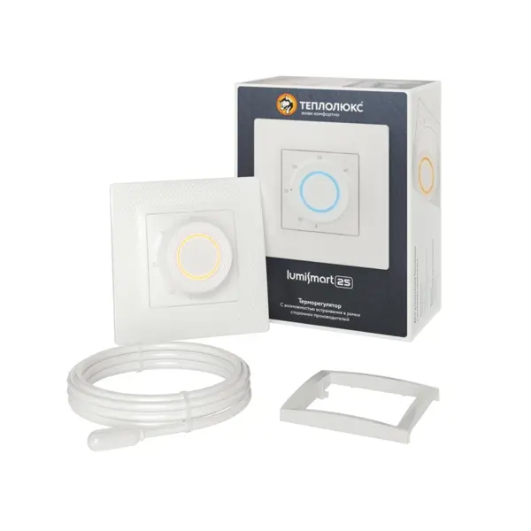 Терморегулятор для теплого пола Теплюлюкс LumiSmart 25 механический цвет белый