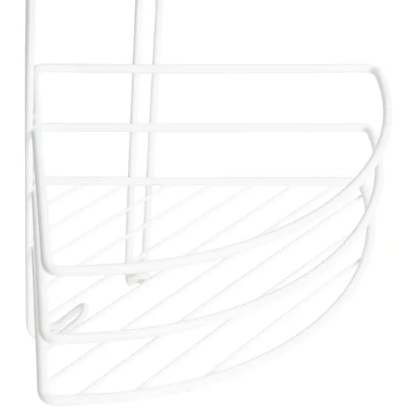 Полка для ванной Proffero 2 яруса угловая сталь цвет белый