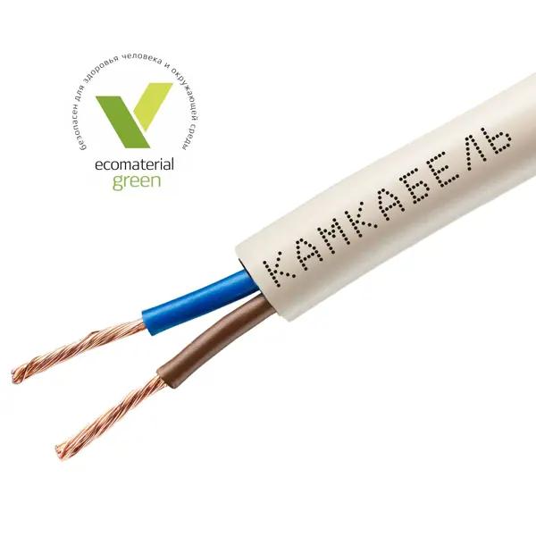 Провод Камкабель ПВС 2x2.5 10 м ГОСТ цвет белый