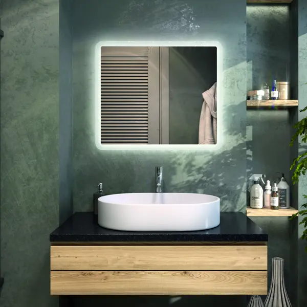 Зеркало для ванной Vigo Vento Comfort 70x60 см с подсветкой датчиком и обогревом