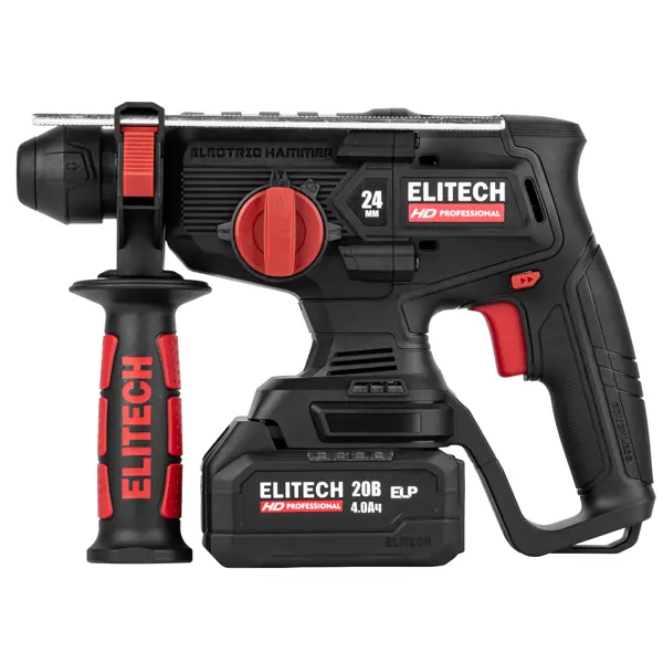 Перфоратор аккумуляторный бесщеточный SDS-plus Elitech HD CRH2024BL, 20 В Li-Ion 4 Ач, 2.5 Дж