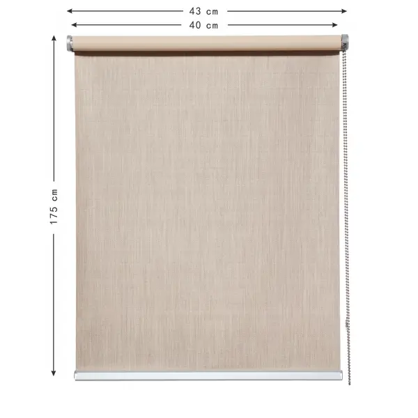 Штора рулонная блэкаут Inspire Natal 40x175 см бежевая Trench 5