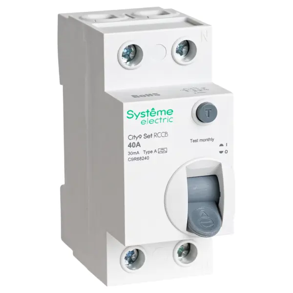 УЗО Systeme Electric City9 Set 2P 40 А 30мА 6кА A C9R68240