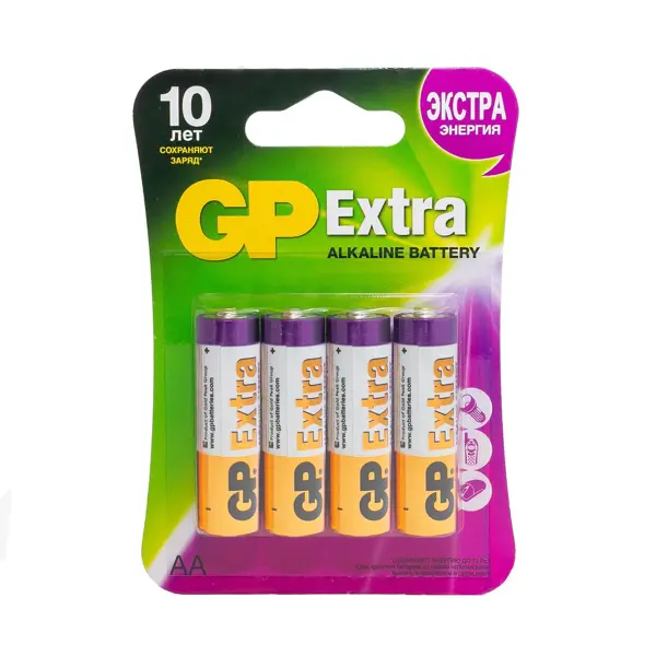Батарейка GP Extra 15AX-2CR4 алкалиновая LR6 AA 4 шт.