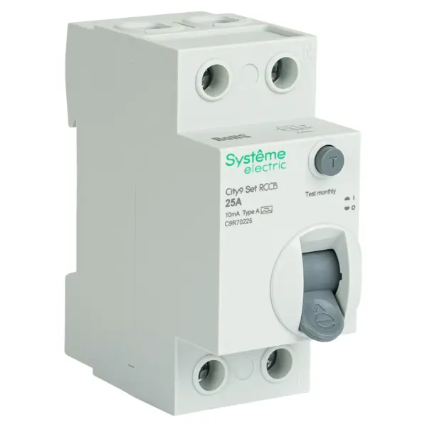 УЗО Systeme Electric City9 Set 2P 25 А 10мА 6кА A C9R70225