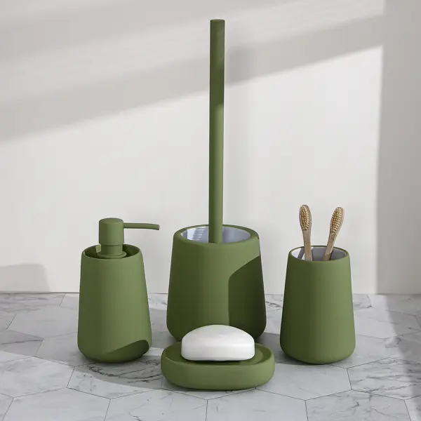Стакан для зубных щёток Iddis Olive LMOLC00i45 керамика цвет зеленый
