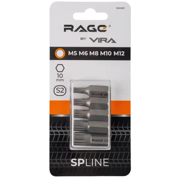 Набор бит Rage Spline 554440, 5 шт.