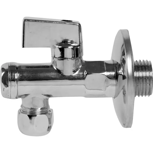Кран шаровой угловой Valtec DN16 PN8 1/2"x3/8" НР латунь ручка флажок