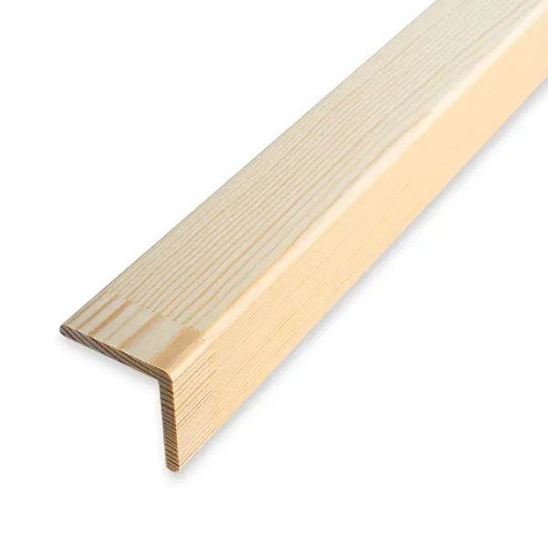 Уголок плоский деревянный сращенный равнобокий 40x40x1000 мм Сосна Экстра