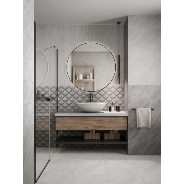 Настенная плитка Gracia Ceramica Tanto 03 25x60 см 1.2 м² цвет серый