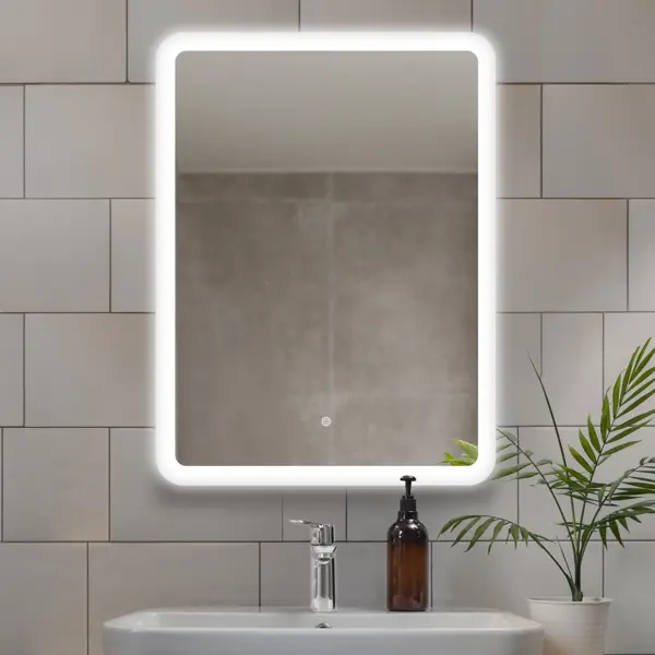 Зеркало в ванную комнату Стелла Лайт 60x80 см с подсветкой