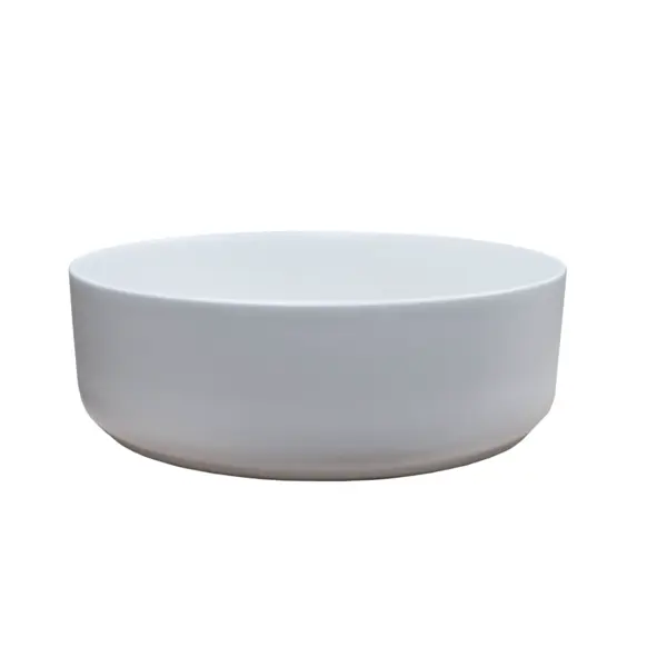 Раковина Slim Krug White накладная 37 см матовая керамика цвет белый