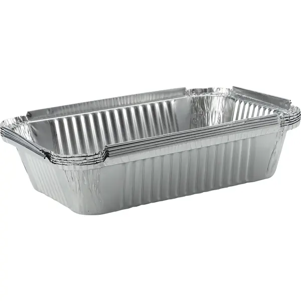 Поддон для барбекю Naterial Alpha 22x15.8x5 см алюминий серый 5 шт.