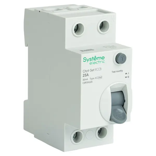 УЗО Systeme Electric City9 Set 2P 25 А 30мА 6кА AC C9R36225