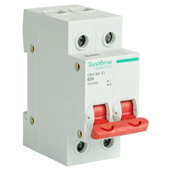 Выключатель нагрузки Systeme Electric City9 Set C9S16263 2P C63 А 6 кА