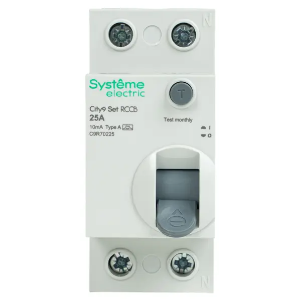 УЗО Systeme Electric City9 Set 2P 25 А 10мА 6кА A C9R70225