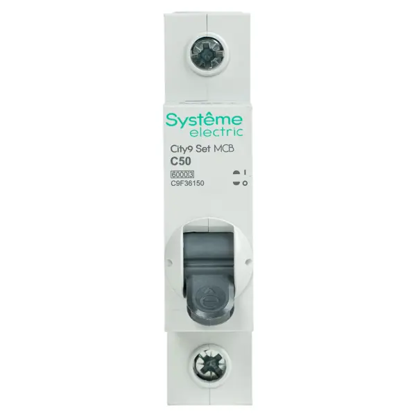 Автоматический выключатель Systeme Electric City9 Set C9F36150 1P С50 А 6 кА