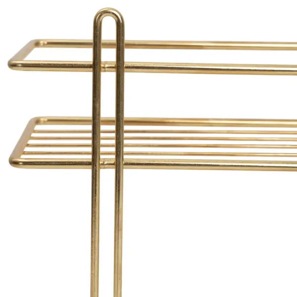 Полка для душа ProfFero С27455 2 яруса цвет золотой