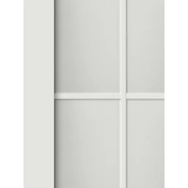 Дверь межкомнатная со стеклом Пьемонт 90x200 см Hardflex белый с замком и петлями