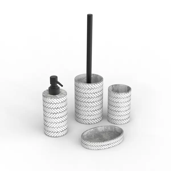 Мыльница Lemer Scandi SCD003, полирезин цвет бело-серый