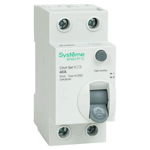 УЗО Systeme Electric City9 Set 2P 40 А 30мА 6кА AC C9R36240