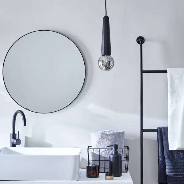 Светильник подвесной для ванной комнаты Inspire Мах Моно 1 лампа влагозащищенный цвет черный