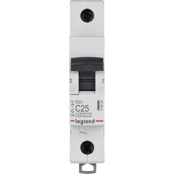 Автоматический выключатель Legrand RX3 1P C25 А 4.5 кА