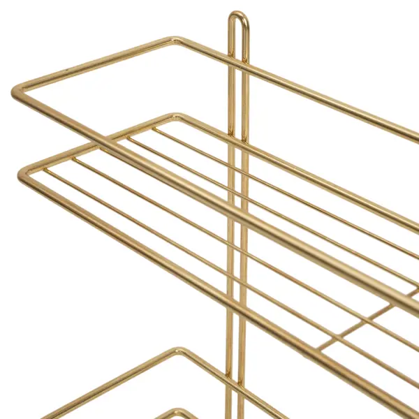 Полка для душа ProfFero С27455 2 яруса цвет золотой