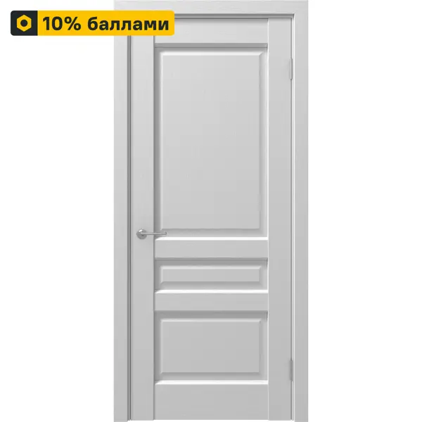 Дверь межкомнатная глухая Artens Магнолия 90x200 см ПВХ белый с замком и петлями