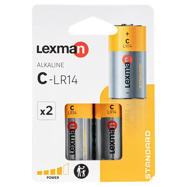 Батарейка алкалиновая Lexman C/LR14 2 шт.