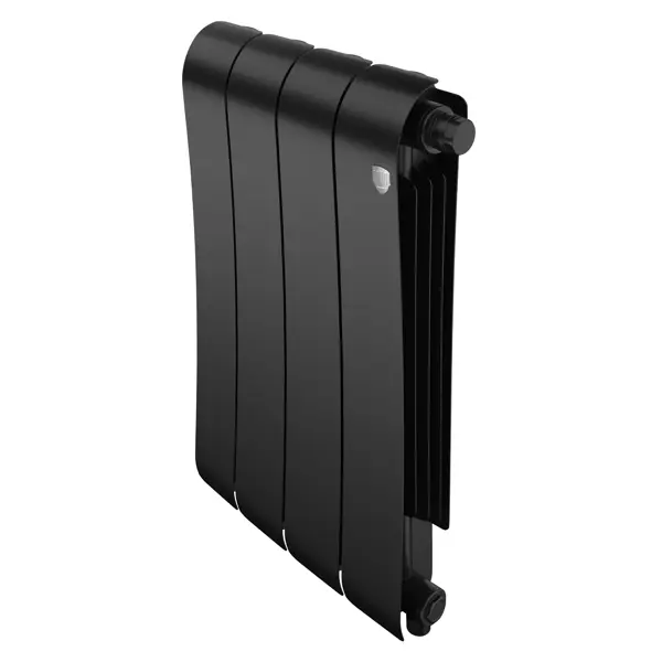 Радиатор секционный Royal Thermo Infinity NS VR80 500/90 4 секций нижнее подключение биметалл черный