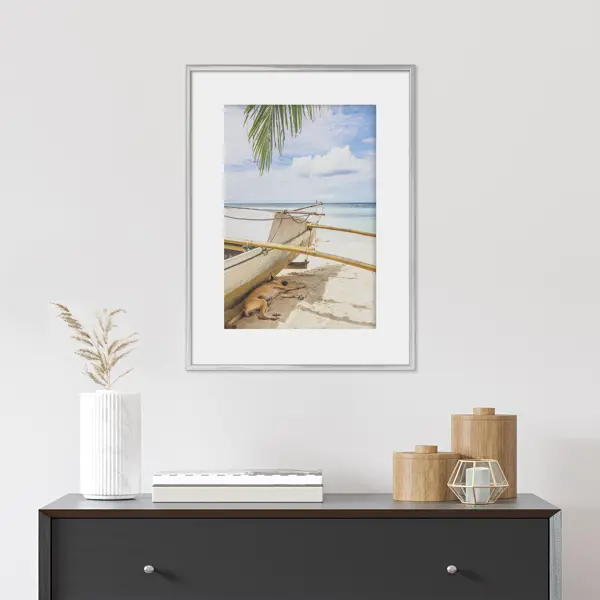 Рамка KREAFORTA Lila 30x40 см пластик цвет серебристый