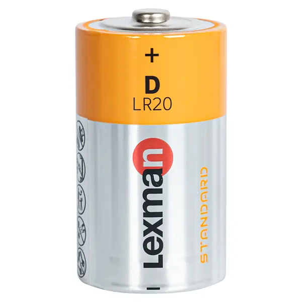 Батарейка алкалиновая Lexman D/LR20 2 шт.