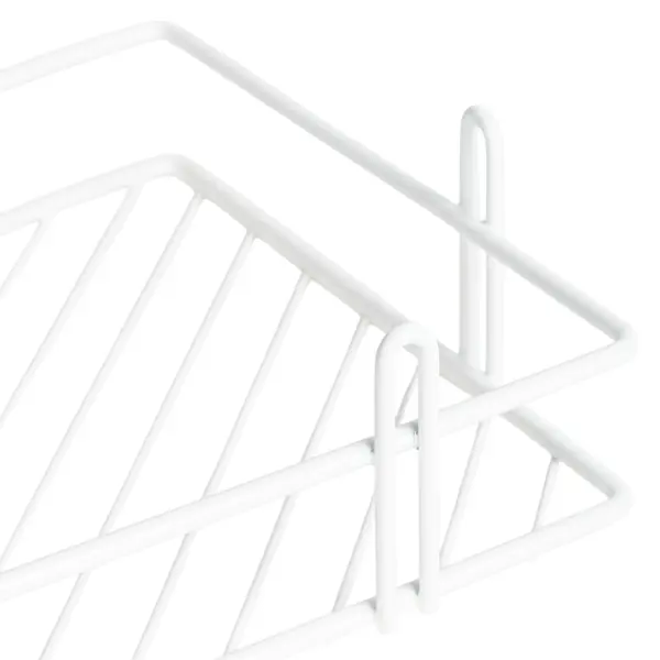 Полка для ванной Proffero 1 ярус угловая сталь цвет белый