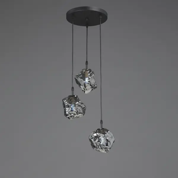 Светильник подвесной Комета 3 лампы 9 м² цвет черный