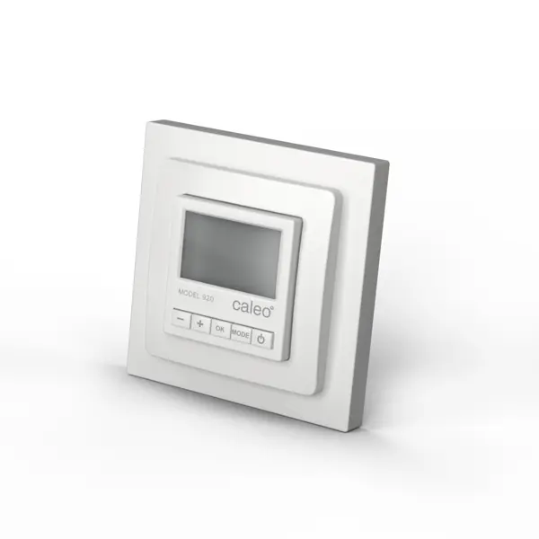 Терморегулятор для теплого пола Caleo 920 электронный программируемый цвет белый