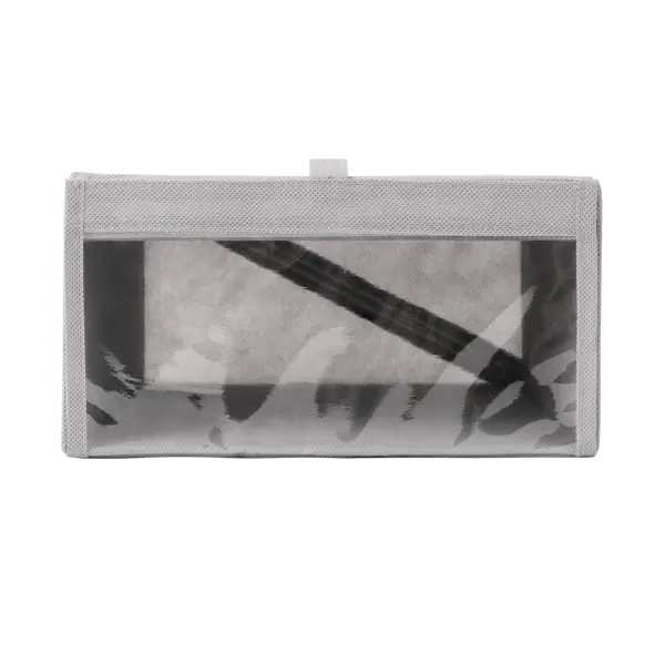 Коробка для обуви KONSENSA 28x15x35 см нетканый материал цвет серый