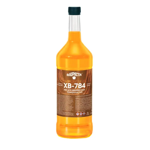 Лак для дерева алкидный Выбор мастера ХВ-784 глянцевый цвет сосна 0.5 л
